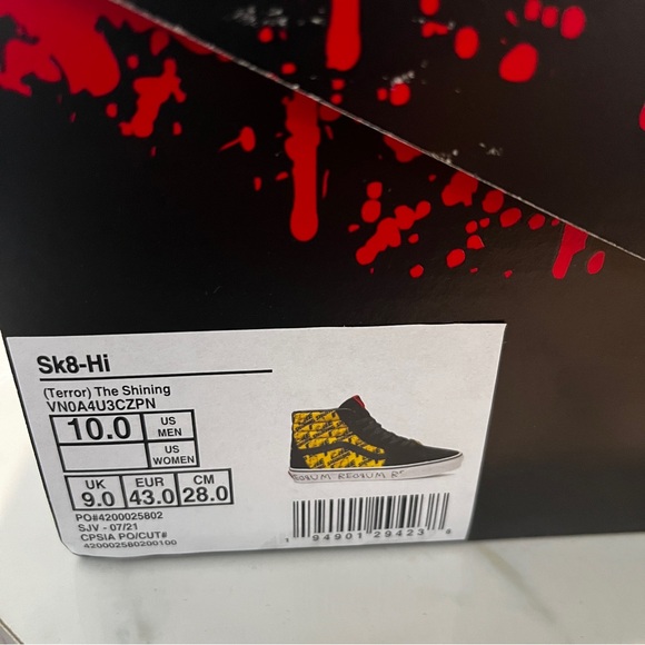 Vans House of Terror x Sk8-Hi 'The
Shining' Men’s Size 10 - Picture 4 of 9